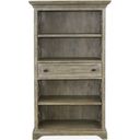 The appearance of Tinley Park Bookcase In Dovetail Gray designed by Magnussen in the traditional interior design. This dove gray piece of furniture was selected by 1StopBedrooms from Tinley Park Collection to add a touch of cosiness and style into your home. Sku: H4646-20. Material: Pine.