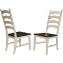 The appearance of Toluca Chalk And Cocoa Bean Ladderback Side Chair Set of 2 designed by A-America in the transitional interior design. This chalk piece of furniture was selected by 1StopBedrooms from Toluca Collection to add a touch of cosiness and style into your home. Sku: TOLCH2752. Material: Rubberwood.