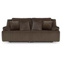 The appearance of Top Tier 2-Piece Sectional Loveseat In Chocolate designed by Signature Design by Ashley in the modern / contemporary interior design. This chocolate piece of furniture  was selected by 1StopBedrooms from Top Tier Collection to add a touch of cosiness and style into your home. Sku: 9270540;9270541. Material: Corduroy.