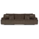 The appearance of Top Tier 3-Piece Sectional Sofa In Chocolate designed by Signature Design by Ashley in the modern / contemporary interior design. This chocolate piece of furniture  was selected by 1StopBedrooms from Top Tier Collection to add a touch of cosiness and style into your home. Sku: 9270540;9270541;9270546. Material: Corduroy.