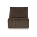 The appearance of Top Tier Armless Chair In Chocolate designed by Signature Design by Ashley in the modern / contemporary interior design. This chocolate piece of furniture was selected by 1StopBedrooms from Top Tier Collection to add a touch of cosiness and style into your home. Sku: 9270546. Material: Fabric.