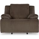 The appearance of Top Tier Recliner In Chocolate designed by Signature Design by Ashley in the modern / contemporary interior design. This chocolate piece of furniture was selected by 1StopBedrooms from Top Tier Collection to add a touch of cosiness and style into your home. Sku: 9270525. Material: Polyester.