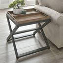 The appearance of Topeka End Table designed by Steve Silver in the transitional interior design. This brown piece of furniture  was selected by 1StopBedrooms from Topeka Collection to add a touch of cosiness and style into your home. Sku: TP100E. Material: Rubberwood.
