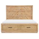 The appearance of Torrance Complete Queen Panel Storage Bed In Aged Driftwood designed by Legacy Classic in the coastal interior design. This aged driftwood piece of furniture  was selected by 1StopBedrooms from Torrance Collection to add a touch of cosiness and style into your home. Sku: 4380-4105;4380-4215;4380-4911. Bed Type: Storage Bed. Bed Size: Queen. Material: Solid Hardwood.