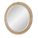 The appearance of Torrance Round Mirror In Aged Driftwood designed by Legacy Classic in the coastal interior design. This aged driftwood piece of furniture  was selected by 1StopBedrooms from Torrance Collection to add a touch of cosiness and style into your home. Sku: 4380-0600. Material: Oak Veneer.