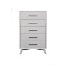 The appearance of Tranquility Chest In White designed by Alpine in the modern / contemporary interior design. This white piece of furniture was selected by 1StopBedrooms from Tranquility Collection to add a touch of cosiness and style into your home. Sku: 1867-05. Material: Mahogany.