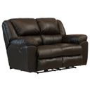 The appearance of Transformer II Chocolate Leather Power Reclining Loveseat designed by Catnapper in the transitional interior design. This brown piece of furniture was selected by 1StopBedrooms from Transformer Ii Collection to add a touch of cosiness and style into your home. Sku: 64912128429308429. Material: Leather.