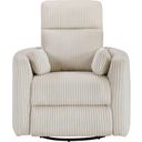 The appearance of Traverse Swivel Glider Reclining Chair In Beige designed by Homelegance in the modern / contemporary interior design. This beige piece of furniture  was selected by 1StopBedrooms from Traverse Collection to add a touch of cosiness and style into your home. Sku: 8555BE-1SW. Material: Corduroy.