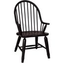 The appearance of Treasures Black Bow Back Arm Chair designed by Liberty in the traditional interior design. This black piece of furniture  was selected by 1StopBedrooms from Treasures Collection to add a touch of cosiness and style into your home. Sku: 17-C4051. Material: Wood.