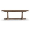 The appearance of Tribeca Dining Table In Brown designed by Bernhardt in the traditional interior design. This brown piece of furniture was selected by 1StopBedrooms from Tribeca Collection to add a touch of cosiness and style into your home. Sku: 333242;333244. Material: Wood. Table Top Shape: Rectangular. Size: 46" x 84".