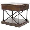 The appearance of Tribeca Drawer End Table designed by Liberty in the transitional interior design. This brown piece of furniture  was selected by 1StopBedrooms from Tribeca Collection to add a touch of cosiness and style into your home. Sku: 315-OT1020. Material: Poplar.