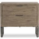 Tribeca Nightstand with Sled Base In Brown