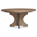 The appearance of Tribeca Round Dining Table In Aurum designed by Bernhardt in the transitional interior design. This aurum piece of furniture  was selected by 1StopBedrooms from Tribeca Collection to add a touch of cosiness and style into your home. Sku: 333272;333274. Table Top Shape: Round. Material: Wood. Size: 60".