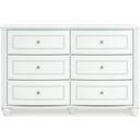 The appearance of Trindura Dresser In White designed by Signature Design by Ashley in the traditional interior design. This white piece of furniture was selected by 1StopBedrooms from Trindura Collection to add a touch of cosiness and style into your home. Sku: NCB1819-21. Material: Wood.