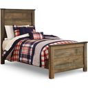 The appearance of Trinell Brown Twin Panel Bed designed by Signature Design by Ashley in the transitional interior design. This brown piece of furniture was selected by 1StopBedrooms from Trinell Collection to add a touch of cosiness and style into your home. Sku: B446-52;B446-53;B446-83. Bed Type: Panel Bed. Material: Wood. Bed Size: Twin.