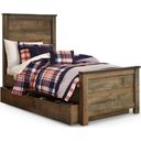 The appearance of Trinell Brown Twin Storage Panel Bed designed by Signature Design by Ashley in the transitional interior design. This brown piece of furniture was selected by 1StopBedrooms from Trinell Collection to add a touch of cosiness and style into your home. Sku: B446-52;B446-53;B446-60;B446-83;B100-11. Bed Type: Panel Bed. Material: Wood. Bed Size: Twin.
