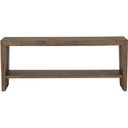 The appearance of Troy Console Table In Suede Brown designed by Classic Home in the modern / contemporary interior design. This suede brown piece of furniture  was selected by 1StopBedrooms from Troy Collection to add a touch of cosiness and style into your home. Sku: 51031327. Material: Oak Wood.