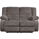 The appearance of Tulen Reclining Loveseat In Gray designed by Signature Design by Ashley in the modern / contemporary interior design. This gray piece of furniture was selected by 1StopBedrooms from Tulen Collection to add a touch of cosiness and style into your home. Sku: 9860686. Material: Polyester.