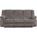 The appearance of Tulen Reclining Sofa In Gray designed by Signature Design by Ashley in the modern / contemporary interior design. This gray piece of furniture was selected by 1StopBedrooms from Tulen Collection to add a touch of cosiness and style into your home. Sku: 9860688. Material: Fabric.