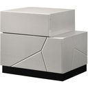 The appearance of Turin Light Grey and Black Lacquer RAF Nightstand designed by J&M in the modern / contemporary interior design. This grey piece of furniture  was selected by 1StopBedrooms from Turin Collection to add a touch of cosiness and style into your home. Sku: 17854-NSR.