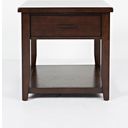 The appearance of Twin Cities Brown End Table In Brown designed by Jofran in the transitional interior design. This brown piece of furniture  was selected by 1StopBedrooms from Twin Cities Collection to add a touch of cosiness and style into your home. Sku: 1790-3. Material: MDF.