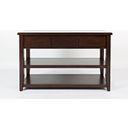 The appearance of Twin Cities Brown Sofa Table In Brown designed by Jofran in the transitional interior design. This brown piece of furniture  was selected by 1StopBedrooms from Twin Cities Collection to add a touch of cosiness and style into your home. Sku: 1790-4. Material: MDF.