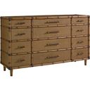 The appearance of Twin Palms Windward Dresser In Sand designed by Tommy Bahama in the cabin / lodge interior design. This sand piece of furniture was selected by 1StopBedrooms from Twin Palms Collection to add a touch of cosiness and style into your home. Sku: 558-233. Material: Wood.