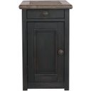 The appearance of Tyler Creek Brown and Black Chairside End Table designed by Signature Design by Ashley in the transitional interior design. This grayish brown/black piece of furniture was selected by 1StopBedrooms from Tyler Creek Collection to add a touch of cosiness and style into your home. Sku: T736-7. Material: Wood.