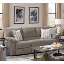 The appearance of Tyler Power Reclining Sofa In Pewter designed by Catnapper in the traditional interior design. This pewter piece of furniture was selected by 1StopBedrooms from Tyler Collection to add a touch of cosiness and style into your home. Sku: 61061171028264828. Material: Fabric.