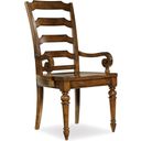 The appearance of Tynecastle Medium Wood Ladderback Arm Chair Set of 2 designed by Hooker in the traditional interior design. This medium wood piece of furniture was selected by 1StopBedrooms from Tynecastle Collection to add a touch of cosiness and style into your home. Sku: 5323-75300. Material: Veneer.