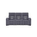U1895 Power Reclining Sofa with IS and LED In Dark Grey