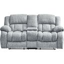 The appearance of U250 Console Reclining Loveseat In Grey designed by Global Furniture USA in the transitional interior design. This grey piece of furniture was selected by 1StopBedrooms from U250 Collection to add a touch of cosiness and style into your home. Sku: U250-GREY-CRLS. Material: Fabric.