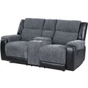 The appearance of U5914 Console Reclining Loveseat In Gray and Black designed by Global Furniture USA in the traditional interior design. This gray and black piece of furniture was selected by 1StopBedrooms from U5914 Collection to add a touch of cosiness and style into your home. Sku: U5914-GREY/BLACK-CRLS. Material: Fabric.