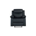 U6026 PU Glider Recliner with LED In Black