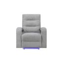 U6611 Power Recliner with LED In Dark Grey