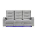 U6611 Power Reclining Sofa with LED In Dark Grey