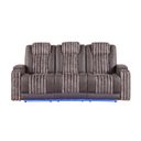 U8000 Power Reclining Sofa with Reading Light and LED Light In Brown