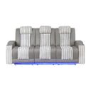 U8000 Power Reclining Sofa with Reading Light and LED Light In Grey