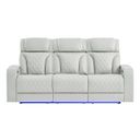U8611 Blanche Power Reclining Sofa with PHR and LED In Silver