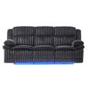 U8686 Power Reclining Sofa with LED and Drop Down Table In Black