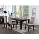 The appearance of Umbria Dining Table In Antique Black and Gray designed by Furniture of America in the transitional interior design. This antique black and gray piece of furniture  was selected by 1StopBedrooms from Umbria Collection to add a touch of cosiness and style into your home. Sku: CM3252BK-T. Table Top Shape: Rectangular. Material: Linen. Size: 40" x 72".