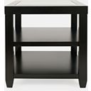 The appearance of Urban Icon Glass Inlay End Table with Storage In Black designed by Jofran in the modern / contemporary interior design. This black piece of furniture  was selected by 1StopBedrooms from Urban Icon Collection to add a touch of cosiness and style into your home. Sku: 2001-3. Material: Acacia.