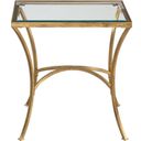 The appearance of Uttermost Alayna Gold End Table designed by Uttermost in the modern / contemporary interior design. This gold piece of furniture was selected by 1StopBedrooms from Alayna Collection to add a touch of cosiness and style into your home. Sku: 24641. Material: Metal.