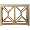 The appearance of Uttermost Catali Ivory Stone Console Table designed by Uttermost in the transitional interior design. This ivory piece of furniture  was selected by 1StopBedrooms from Catali Collection to add a touch of cosiness and style into your home. Sku: 25811. Material: Wood.