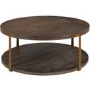 The appearance of Uttermost Palisade Round Wood Coffee Table designed by Uttermost in the modern / contemporary interior design. This antique gold piece of furniture  was selected by 1StopBedrooms from Palisade Collection to add a touch of cosiness and style into your home. Sku: 25555. Material: MDF.