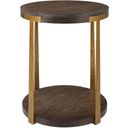 The appearance of Uttermost Palisade Round Wood Side Table designed by Uttermost in the modern / contemporary interior design. This antique gold piece of furniture  was selected by 1StopBedrooms from Palisade Collection to add a touch of cosiness and style into your home. Sku: 25554. Material: MDF.