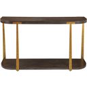 The appearance of Uttermost Palisade Wood Console Table designed by Uttermost in the modern / contemporary interior design. This antique gold piece of furniture  was selected by 1StopBedrooms from Palisade Collection to add a touch of cosiness and style into your home. Sku: 25556. Material: MDF.