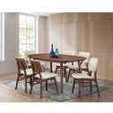The appearance of Uzwil Dining Table In Walnut designed by Furniture of America in the modern / contemporary interior design. This walnut piece of furniture was selected by 1StopBedrooms from Uzwil Collection to add a touch of cosiness and style into your home. Sku: FM3214WN-T. Table Top Shape: Oval. Size: 39" x 71". Material: Boucle.