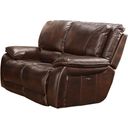 The appearance of Vail Power Reclining Loveseat In Burnt Sienna designed by Parker House in the transitional interior design. This burnt sienna piece of furniture  was selected by 1StopBedrooms from Vail Collection to add a touch of cosiness and style into your home. Sku: MVAI#822PH-BUR. Material: Leather.