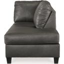 The appearance of Valderno RAF Corner Chaise In Fog designed by Signature Design by Ashley in the modern / contemporary interior design. This fog piece of furniture  was selected by 1StopBedrooms from Valderno Collection to add a touch of cosiness and style into your home. Sku: 4780417. Material: Leather Match.